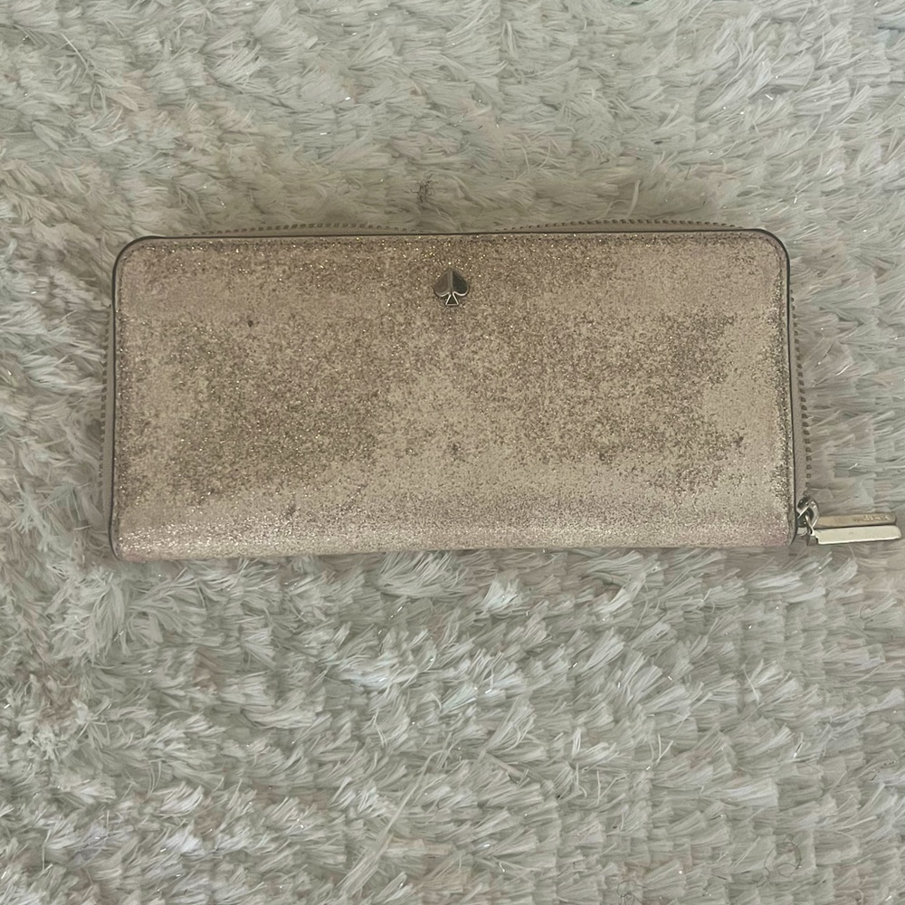 Kate Spade Glittery Rose Gold Wallet